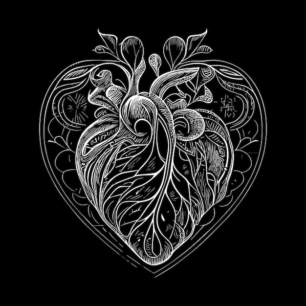 heart illustration is a symbolic representation of the human heart often used to convey love