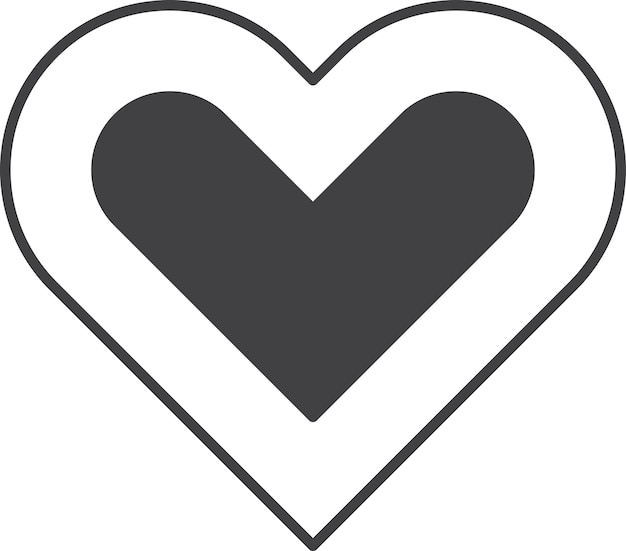 Heart illustration in minimal style