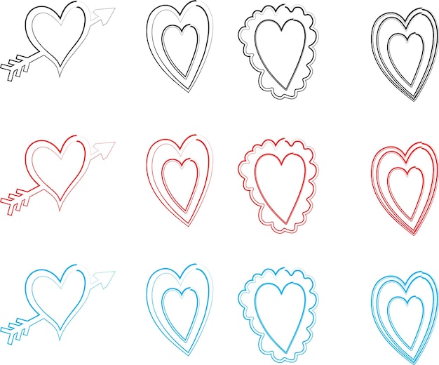 heart illustrationheart design icon flatModern flat valentine love signsymbol for web site design