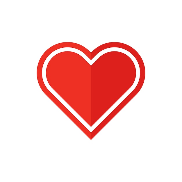 Heart isolated icon in flat design style Vector illustration