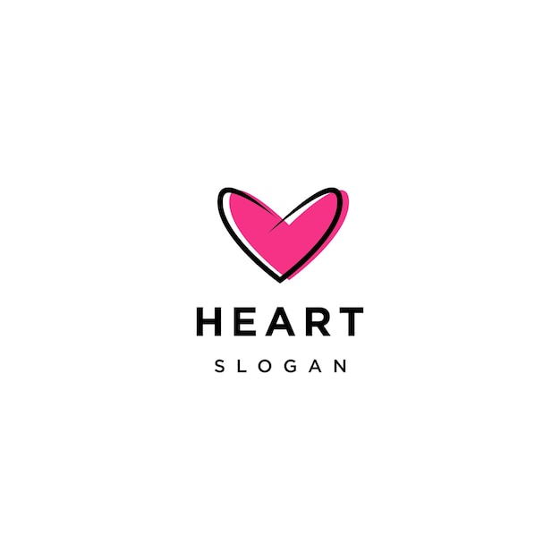 Heart logo icon design template