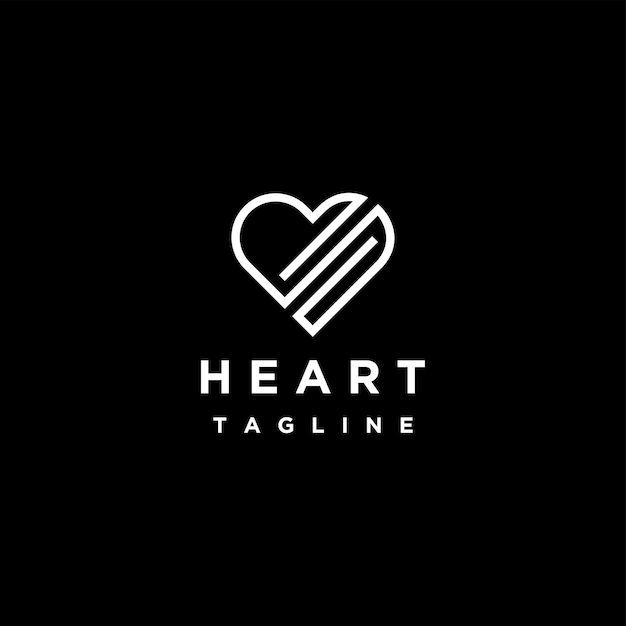 Vector heart logo icon design template