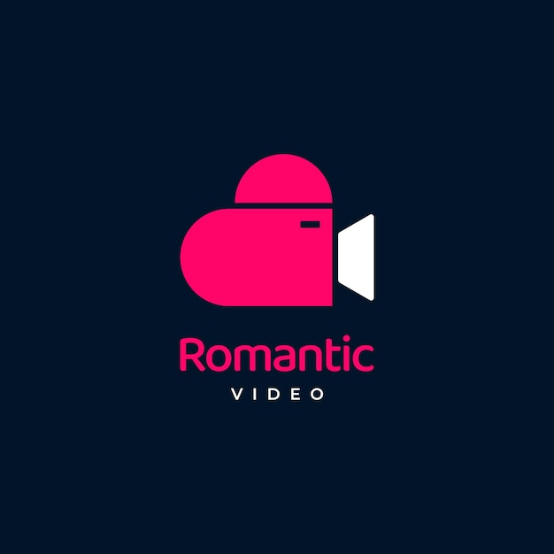 Heart Love Camera Video Movie Film Logo Design Inspiration