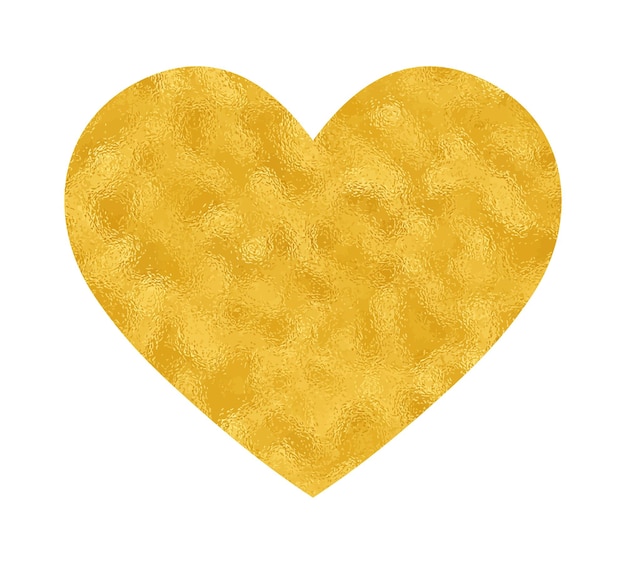 Heart Love Gold Foil Texture Golden design element