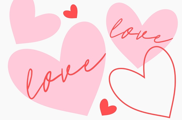 Heart love pattern vector illustration. Love and valentine concept