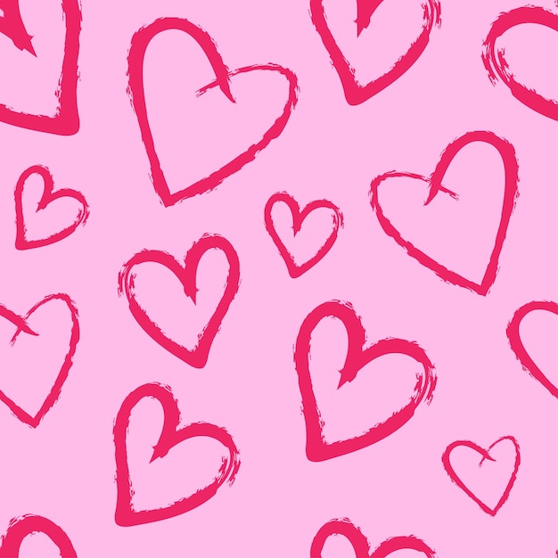 Heart and love seamless pattern background