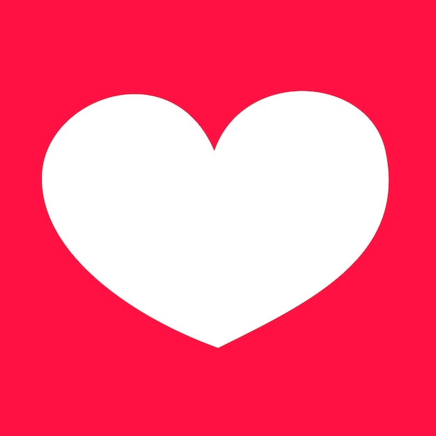 Heart love sign love heart icon on red background