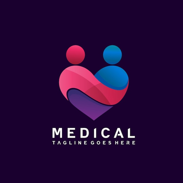 Heart medical logo design