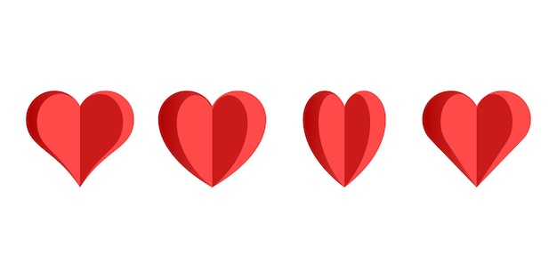 heart object vector illustration set on white background