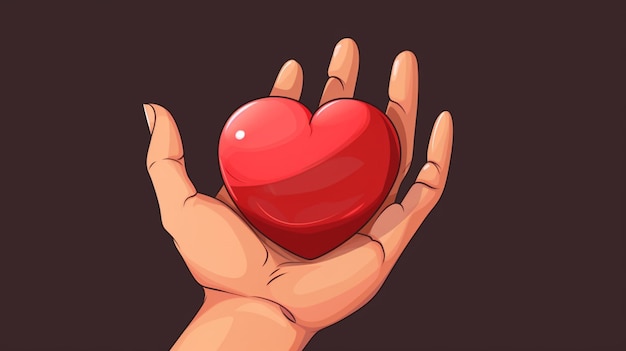 a heart in the palm of your hand