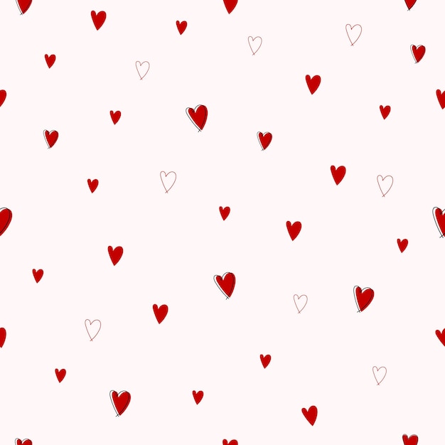 Vector heart pattern backgroundred heartvector illustration