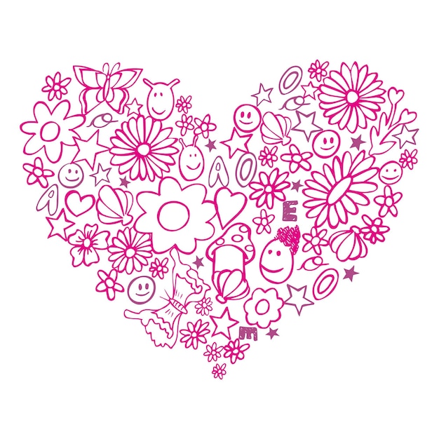 heart pattern vector