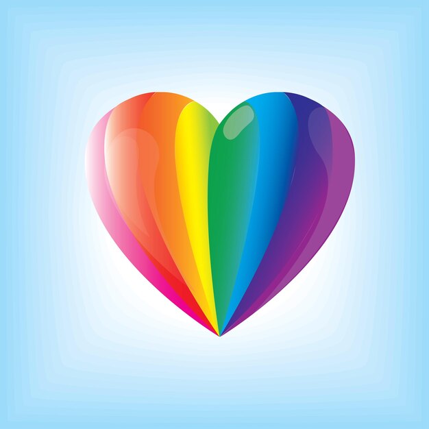 Vector heart pride