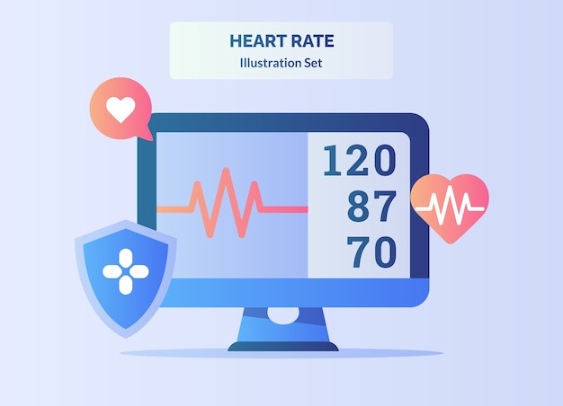 Heart rate beat monitor electrocardiogram