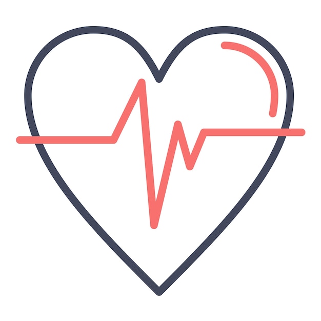 Heart Rate Vector Illustration Style