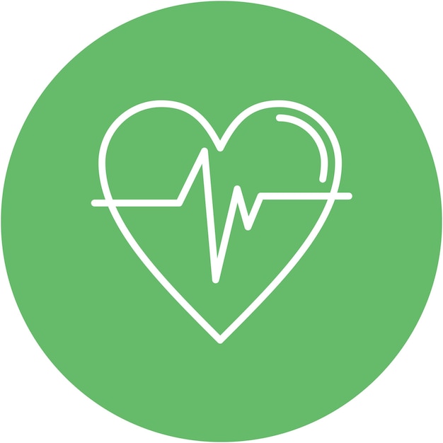 Heart Rate Vector Illustration Style