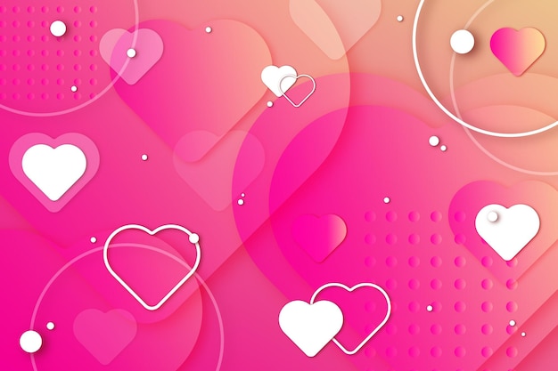 Heart shape pink background