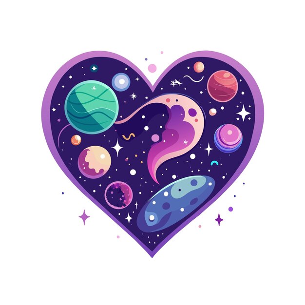 Vector heart shape vector illustration concept