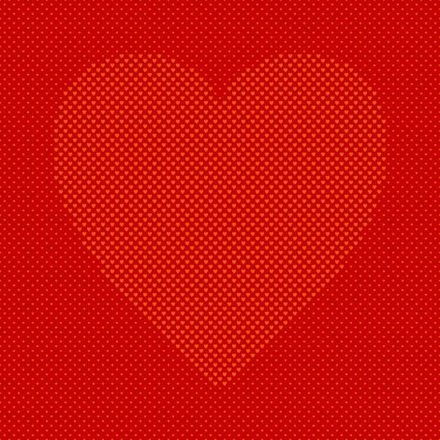 Heart shaped background from hearts