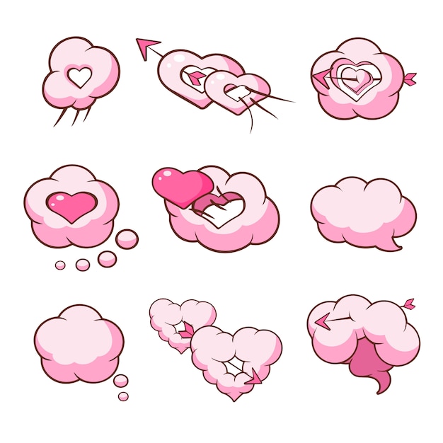 Heart Shaped Cloud Set