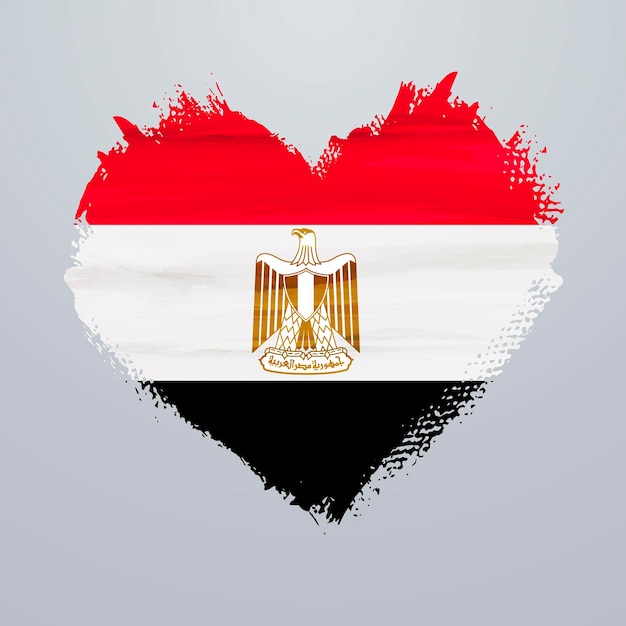 Heart shaped flag of Egypt