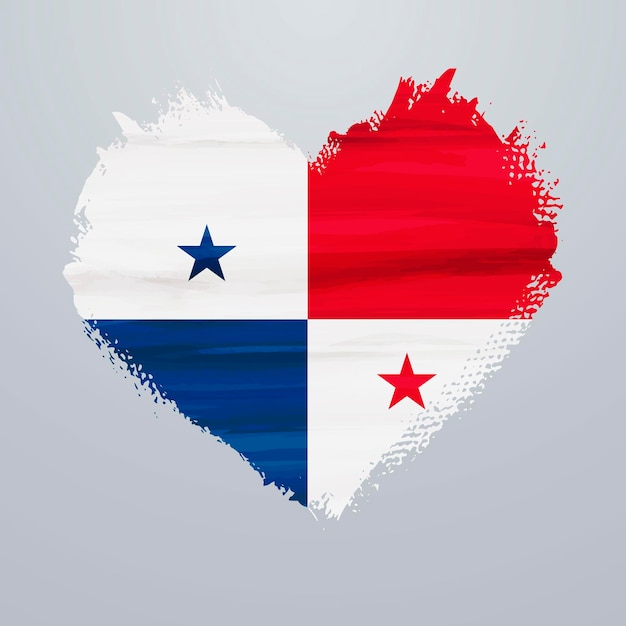 Heart shaped flag of Panama