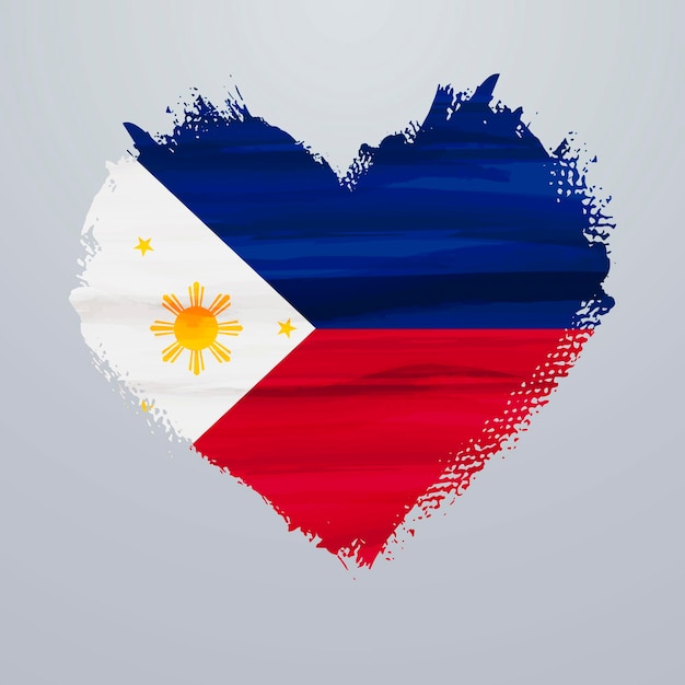 Heart shaped flag of Philippines