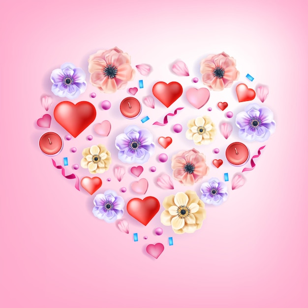 heart-shaped flowes