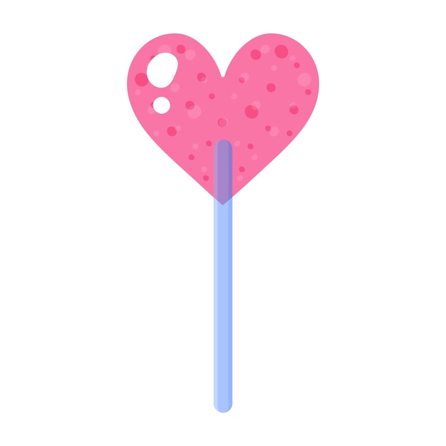 Heart shaped lollipop. Wedding and valentine day concept.