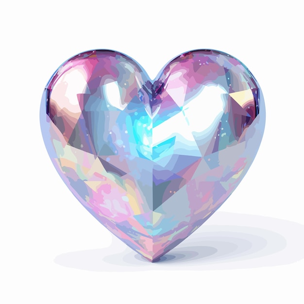 Vector a heart shaped object with a diamond on it