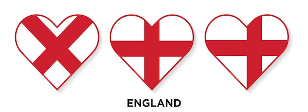 Heart shaped sign with england flag