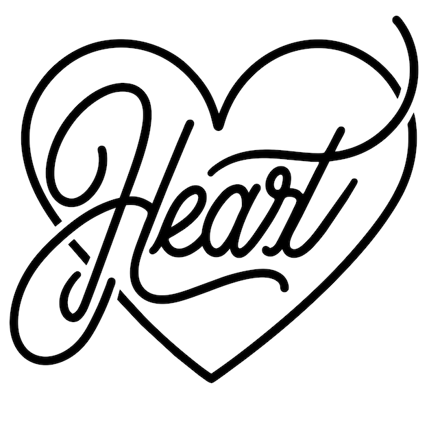 Heart Typography logo 10