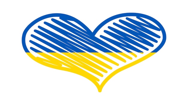 Heart in Ukrainian colors