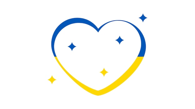 Heart in Ukrainian colors