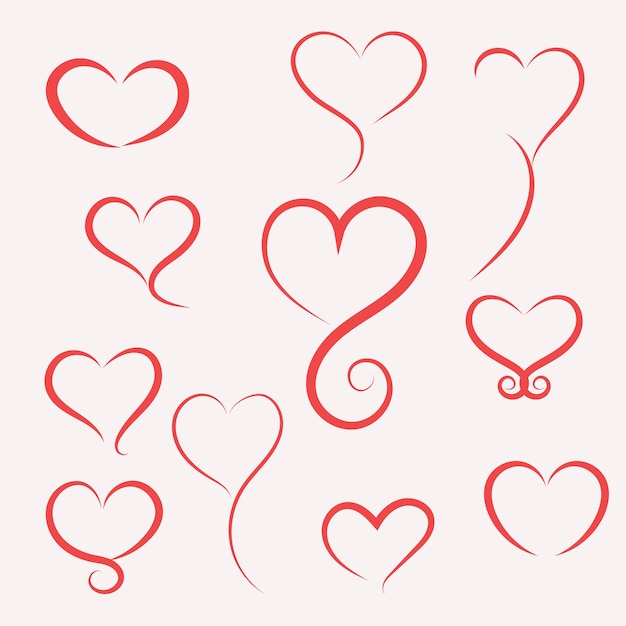 Heart valentine Shapes icon illustration