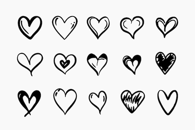 Vector heart vector illustration bundle