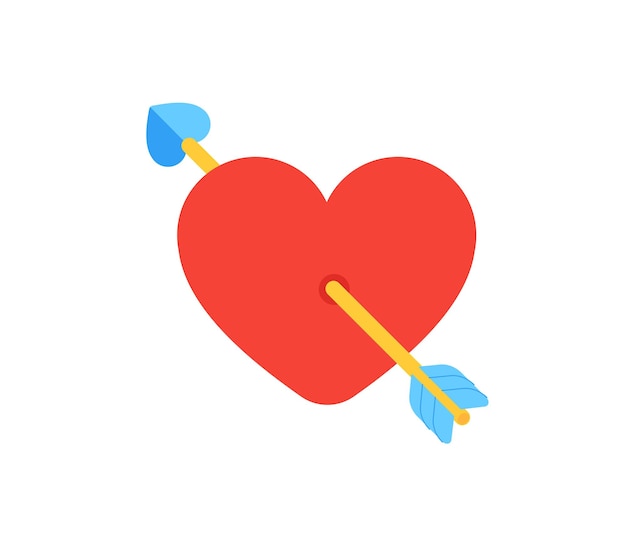 Heart with Arrow vector isolated icon. Heart with Arrow emoji illustration. Heart with Arrow icon