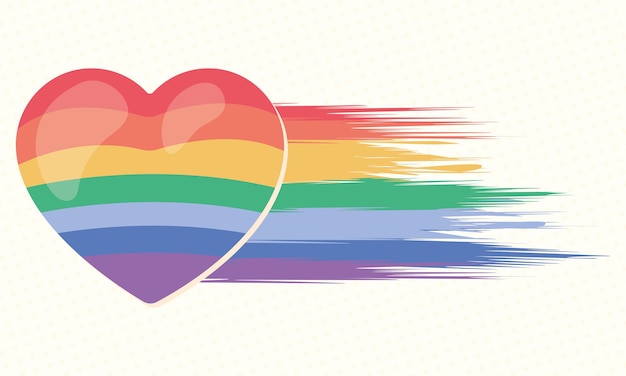 Heart with lgbti flag