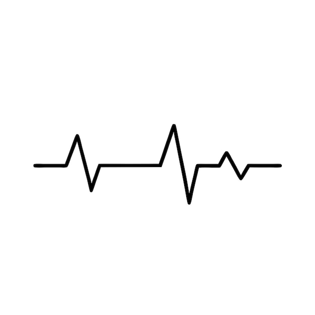 Vector a heart with a line on it that says  heart beat