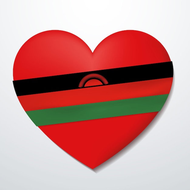 Heart with Malawi flag