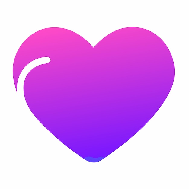 Vector a heart with a purple and pink heart on it