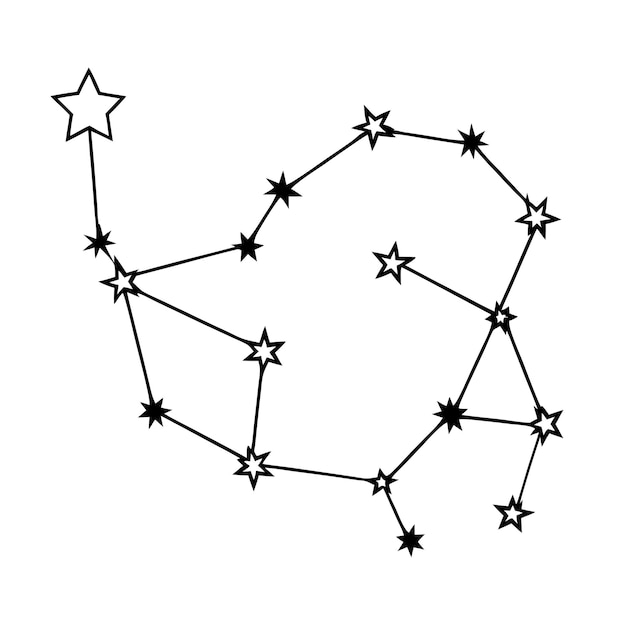 Vector a heart with stars in the middle of it