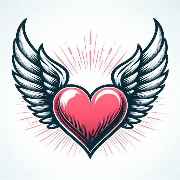 a heart with wings that says wings of wings