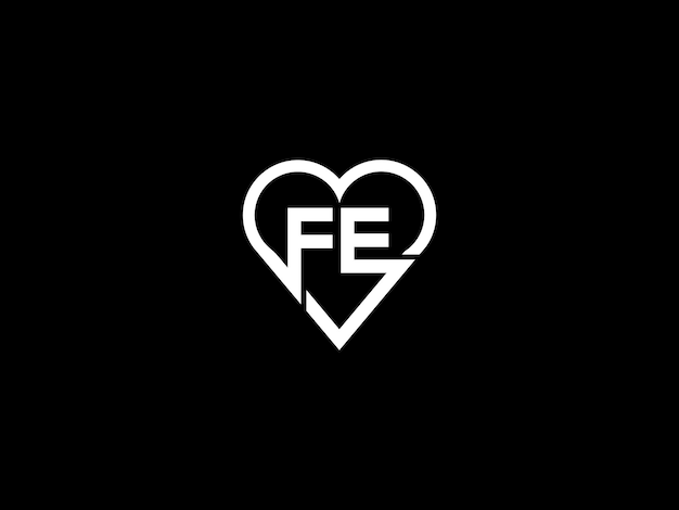 A heart with the word fe on it