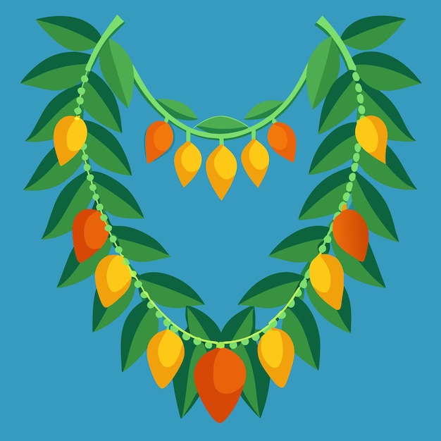 Vector a heart with the word mangoes on it