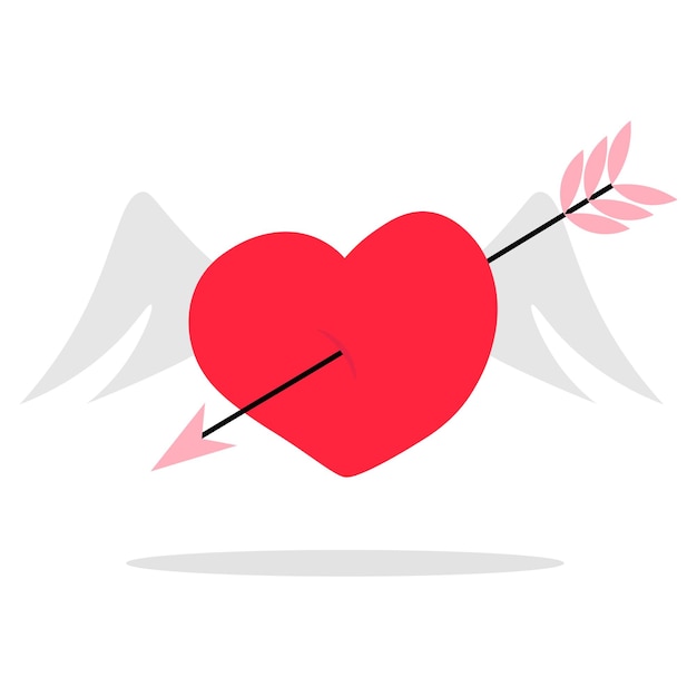 Heart wounded by an arrow great for Valentine's Day March 8