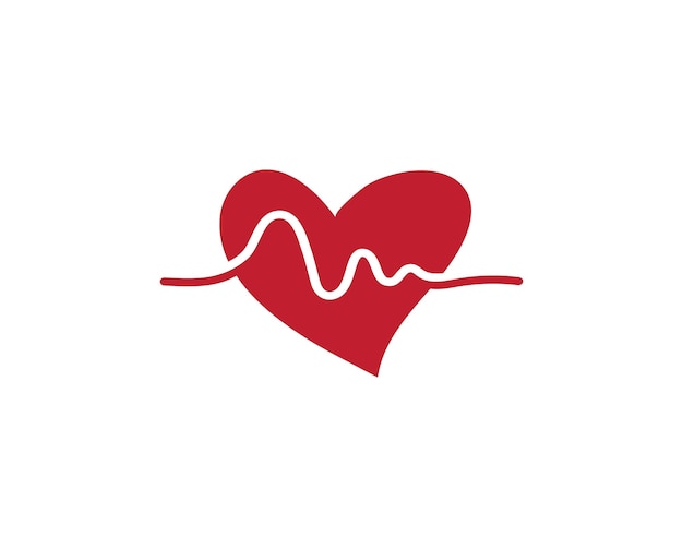 Heartbeat icon vector illustration design template