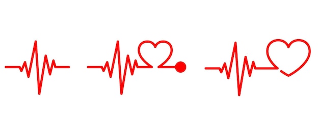 Heartbeat icon vector