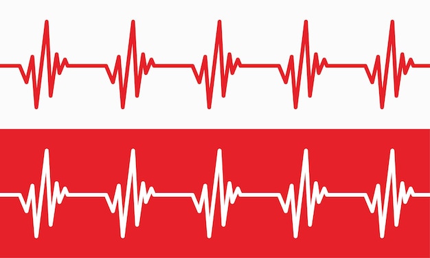 Heartbeat line illustration, Pulse trace, ECG or EKG Cardio graph symbol for Healthy and Medical Analysis vector illustration