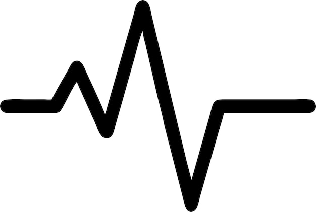 Heartbeat Line on white background Pulse Rate Heart line icon Vector illustration